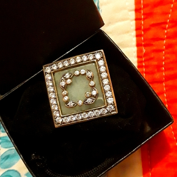 Jewelry - SS Jade  and cz ring